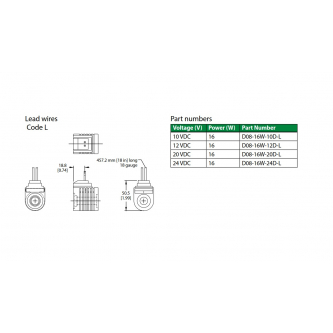 Comatrol coil 10VDC 16W fi12.7